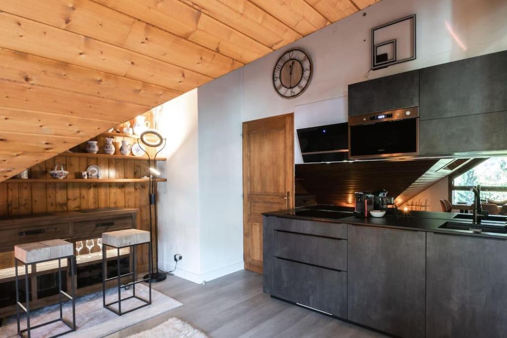 Bel Appartement Entier En Style Chalet A Chamonix Dış mekan fotoğraf